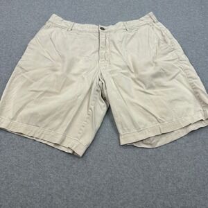 Faherty Khaki Shorts Casual‎ Chino Flat Front Relaxed Fit Mens Size 33 (Fits 34)